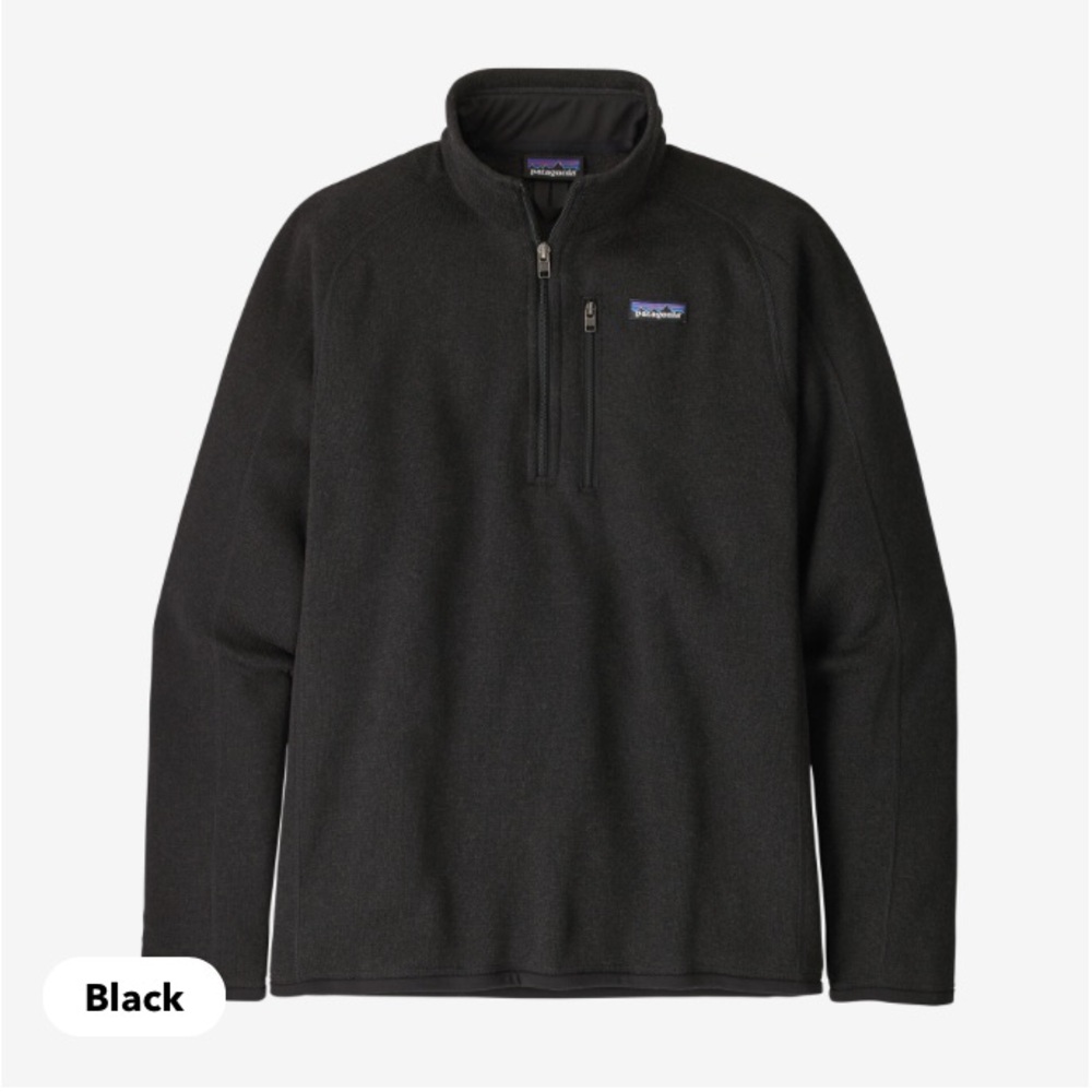 Patagonia Black Men’s Better Quarter Zip Sweater